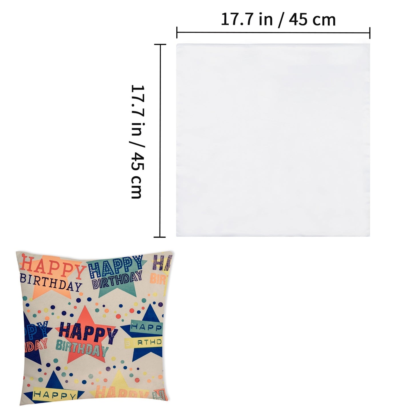 48 Pack 17.7 inch White Sublimation Blanks Pillow Covers