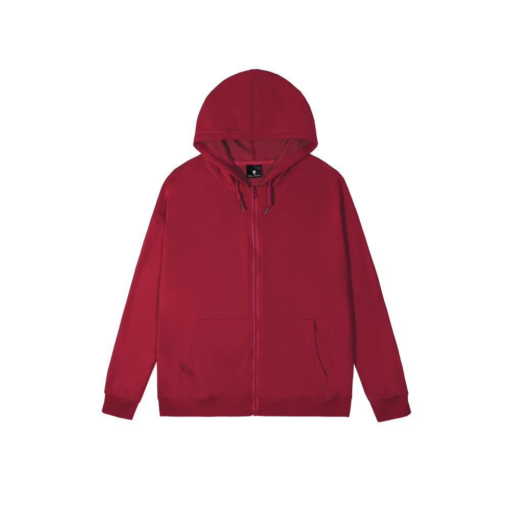 Sublimation Blank Twill Hoodie Zipper Front Cardigan Style for Adults