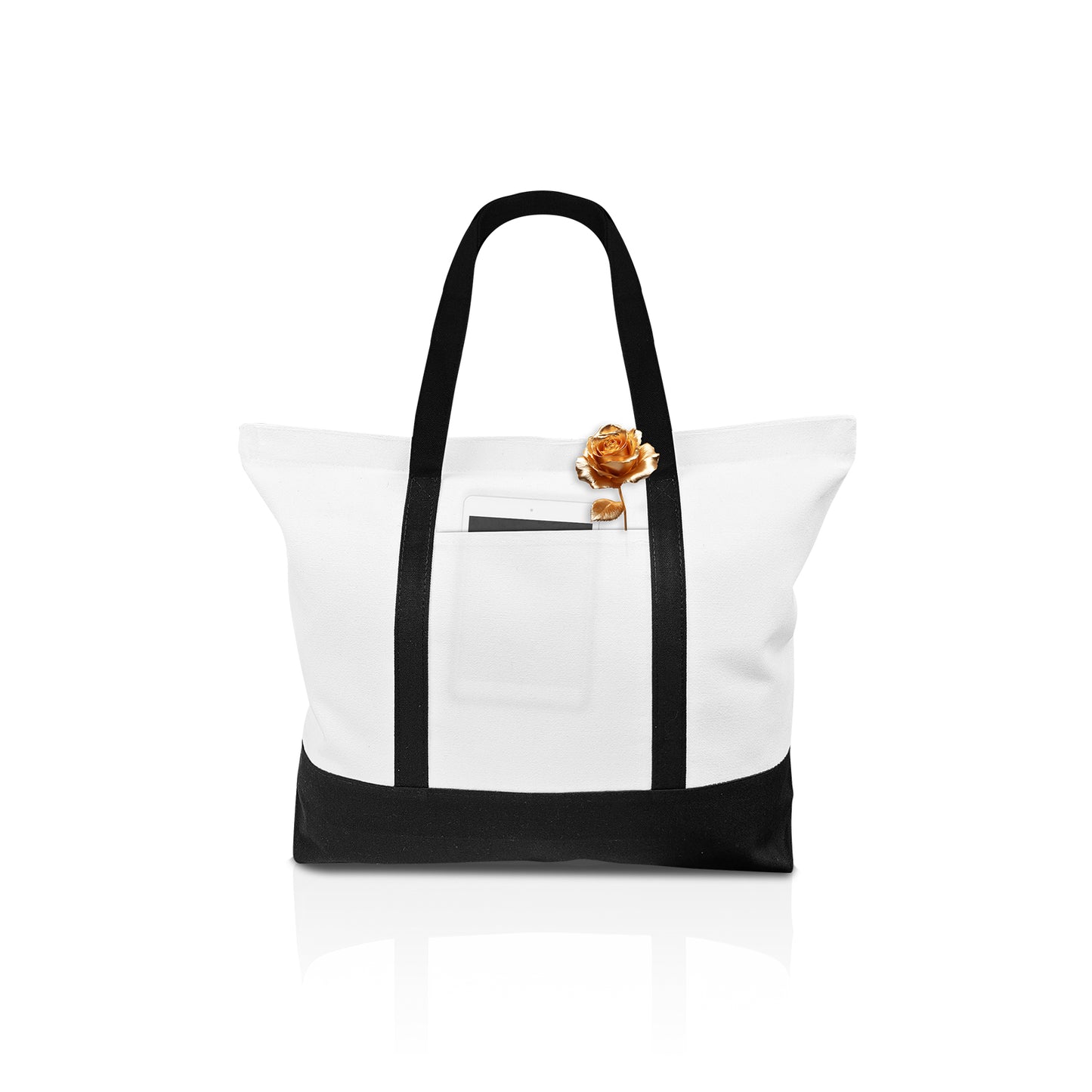 40 PCS Blank Polyester Zipper Canvas Tote Bags for Sublimation Printing