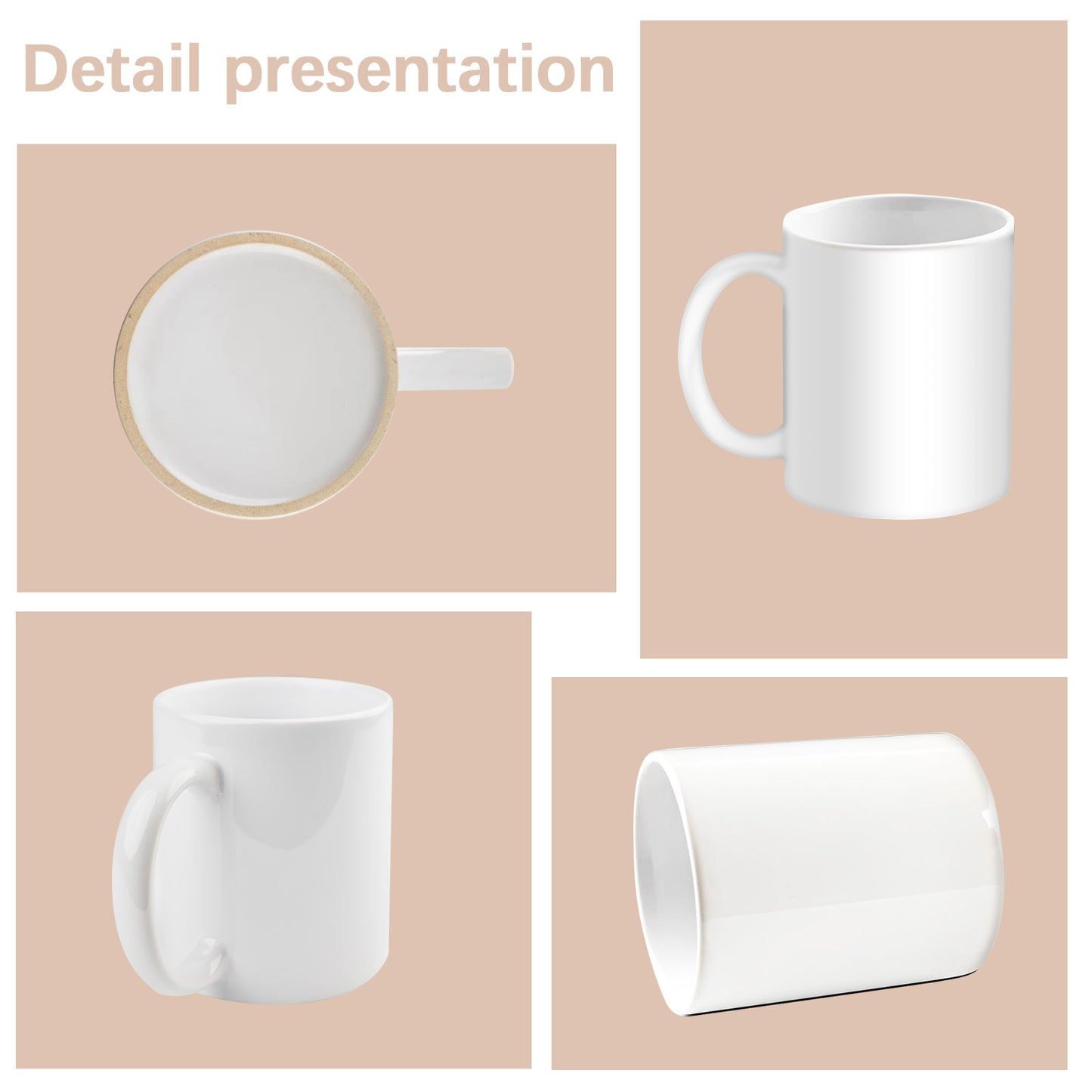 Wholesale 11oz sublimation Ceramic Coffee Mugs blanks