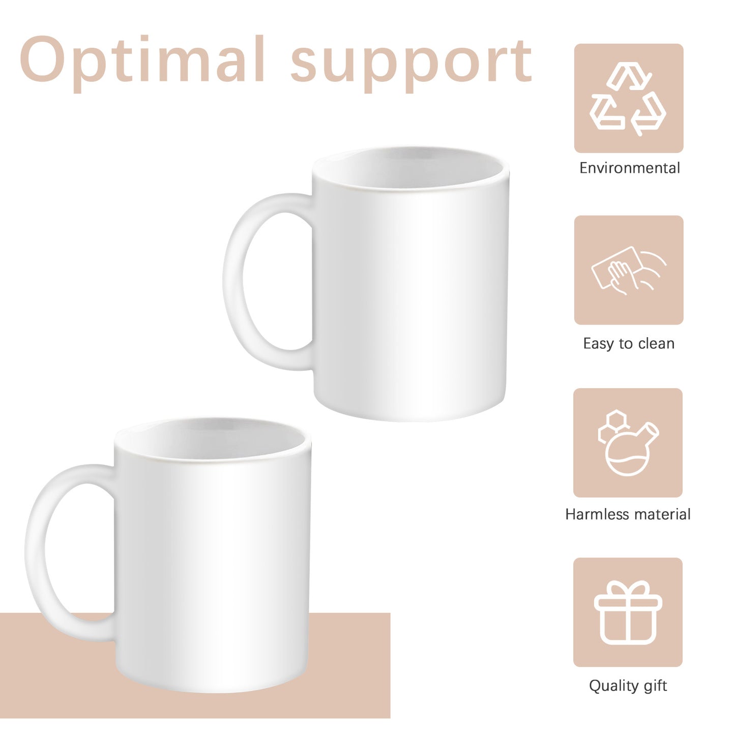 Wholesale 11oz sublimation Ceramic Coffee Mugs blanks
