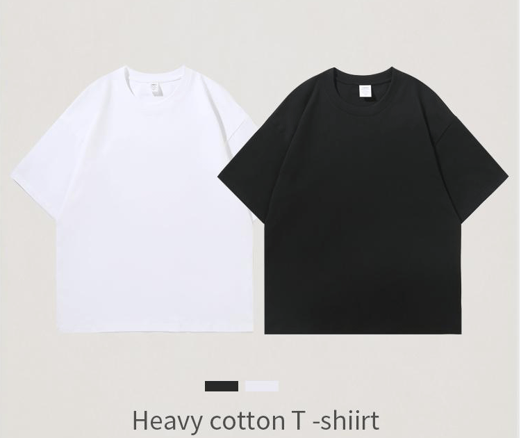 Bulk Double Yarn 100 Cotton Blank Round Neck Short Sleeve T Shirts for Adults