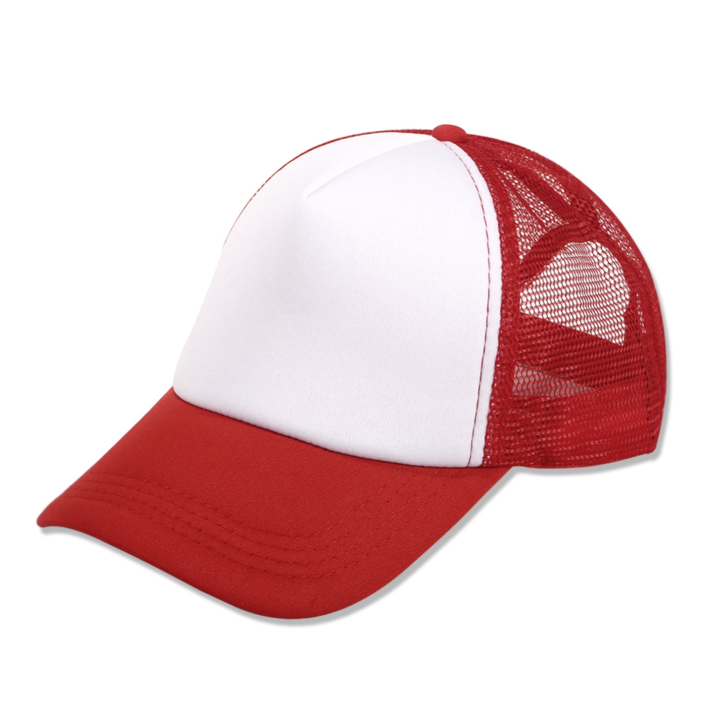 20 PCS Red and White Baseball Cap, Adjustable Trucker Hats