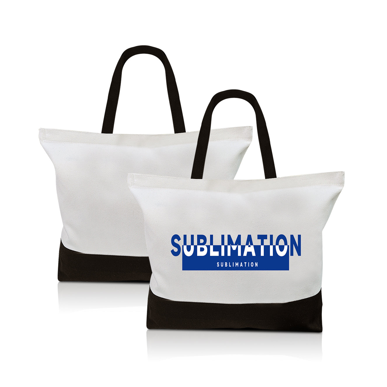 Black and white splicing Sublimation canva Bags Wholesale