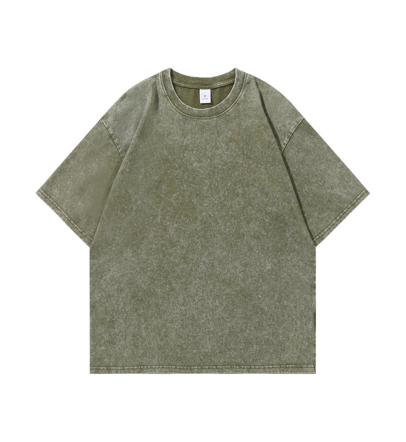 100 cotton washed distressed short sleeve Vintage blank T-shirt for adults