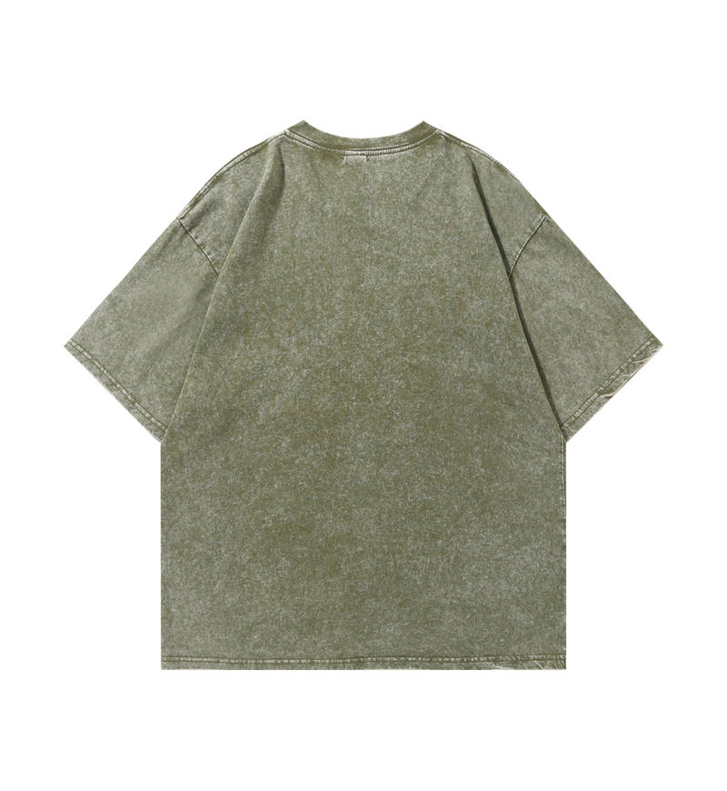 100 cotton washed distressed short sleeve Vintage blank T-shirt for adults