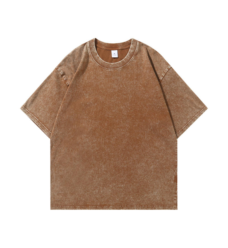 100 cotton washed distressed short sleeve Vintage blank T-shirt for adults