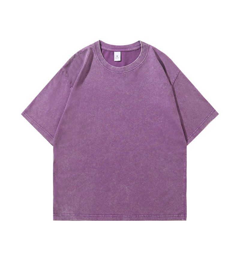 100 cotton washed distressed short sleeve Vintage blank T-shirt for adults