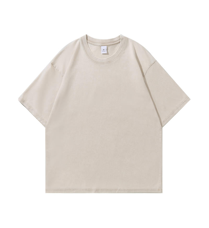 100 cotton washed distressed short sleeve Vintage blank T-shirt for adults