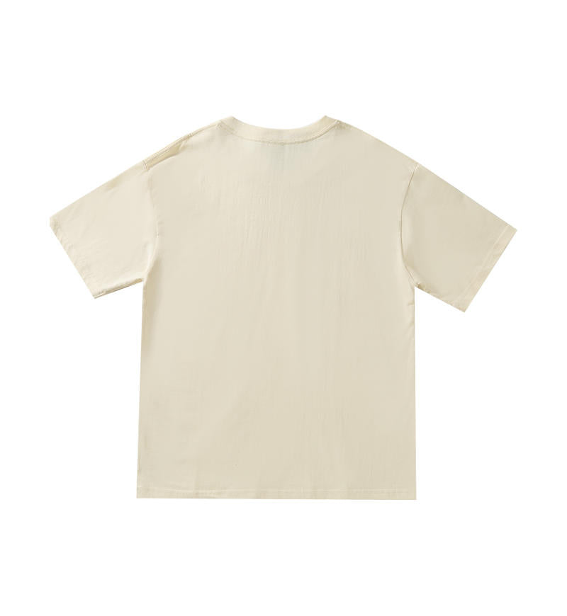 Wholesale Adult Unisex Drop Shoulder 100 Cotton Short Sleeve T-Shirt