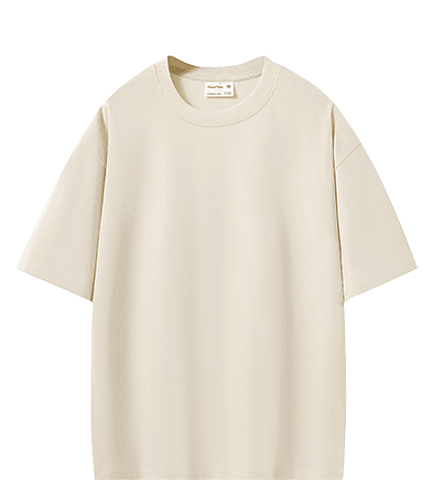 Bulk Adult Drop Shoulder 100 Cotton Double Yarn Blank Short Sleeve T Shirt