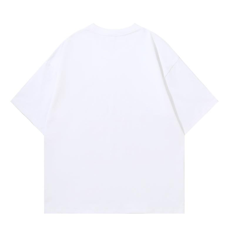 Bulk Double Yarn 100 Cotton Blank Round Neck Short Sleeve T Shirts for Adults