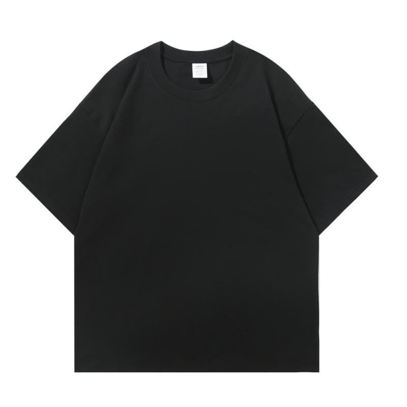 Bulk Double Yarn 100 Cotton Blank Round Neck Short Sleeve T Shirts for Adults