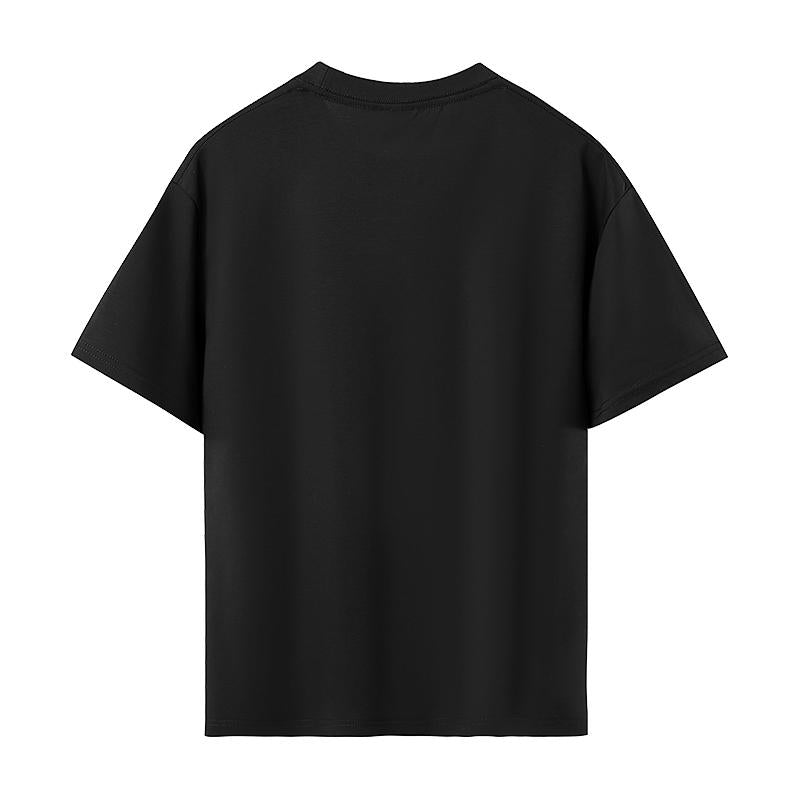 Bulk Unisex Blank 100 Cotton Round Neck Short Sleeve T-Shirts — Straight Shoulder