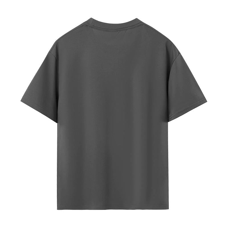 Bulk Unisex Blank 100 Cotton Round Neck Short Sleeve T-Shirts — Straight Shoulder