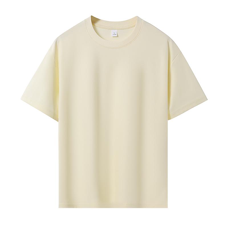 Bulk Unisex Blank 100 Cotton Round Neck Short Sleeve T-Shirts — Straight Shoulder