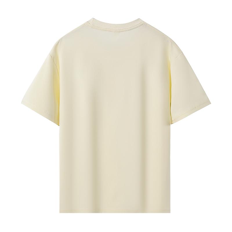 Bulk Unisex Blank 100 Cotton Round Neck Short Sleeve T-Shirts — Straight Shoulder