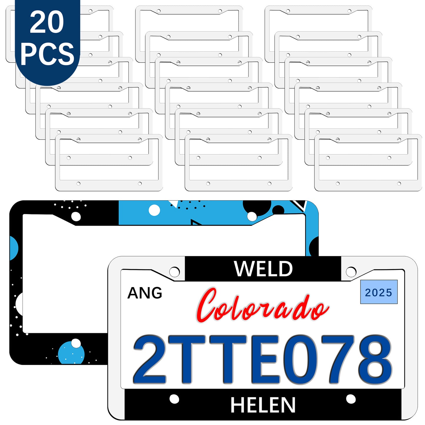 20 PCS Sublimation License Plate Frame Blanks wholesale