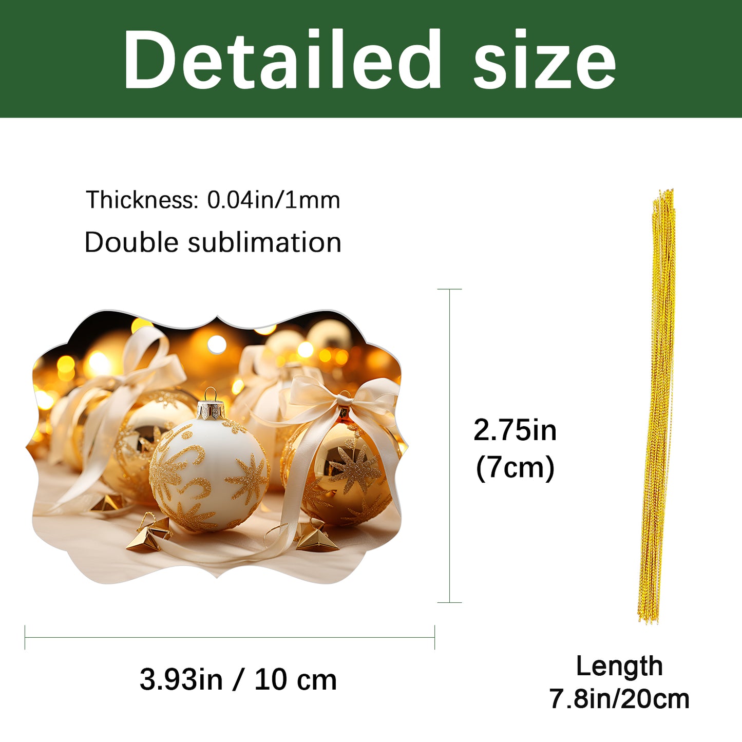 Flower Aluminium Sublimation Christmas Ornaments Blanks Wholesale