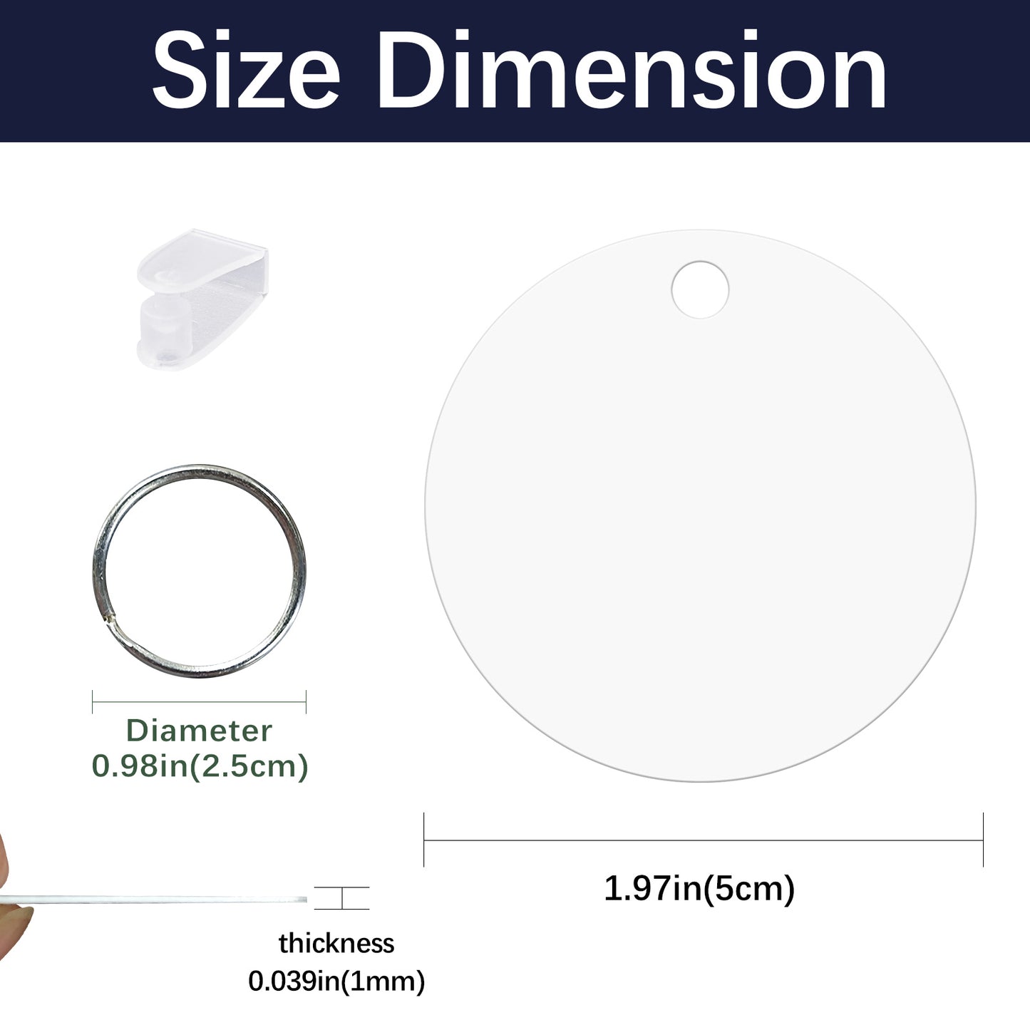 Round Aluminium Sublimation Keychain Blanks Wholesale