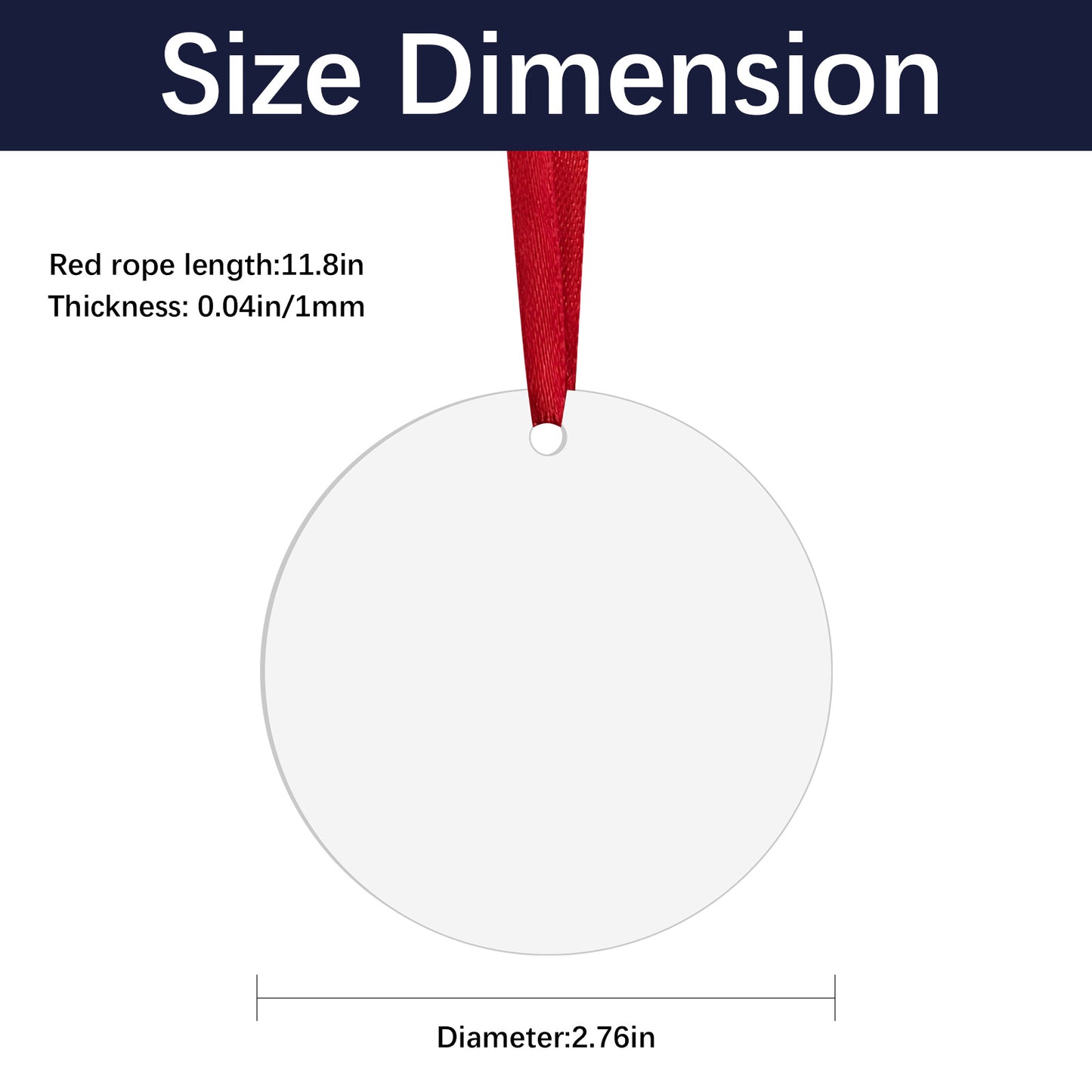 Round Aluminium Sublimation Christmas Ornaments Blanks Wholesale