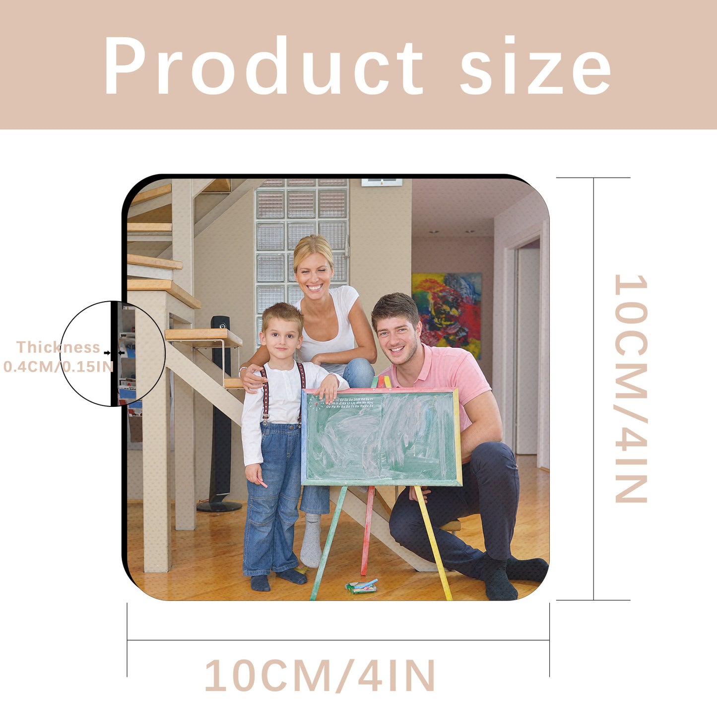 Square Natural rubber Sublimation Coaster Blanks Wholesale