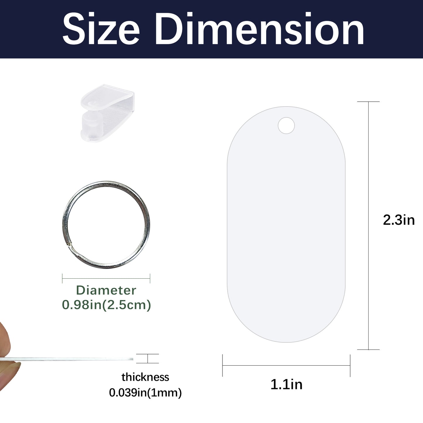 Rectangle Aluminium Sublimation Keychain Blanks Wholesale