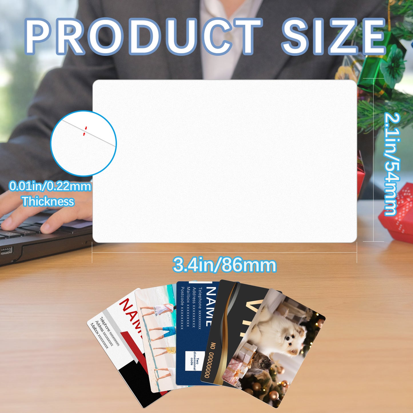 Metal Double-Sided Sublimation Business Card Blanks Wholesale - 100 Pieces