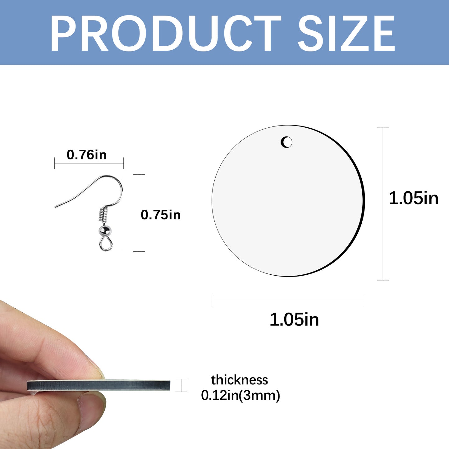 MDF Round Sublimation Earring Blanks Wholesale