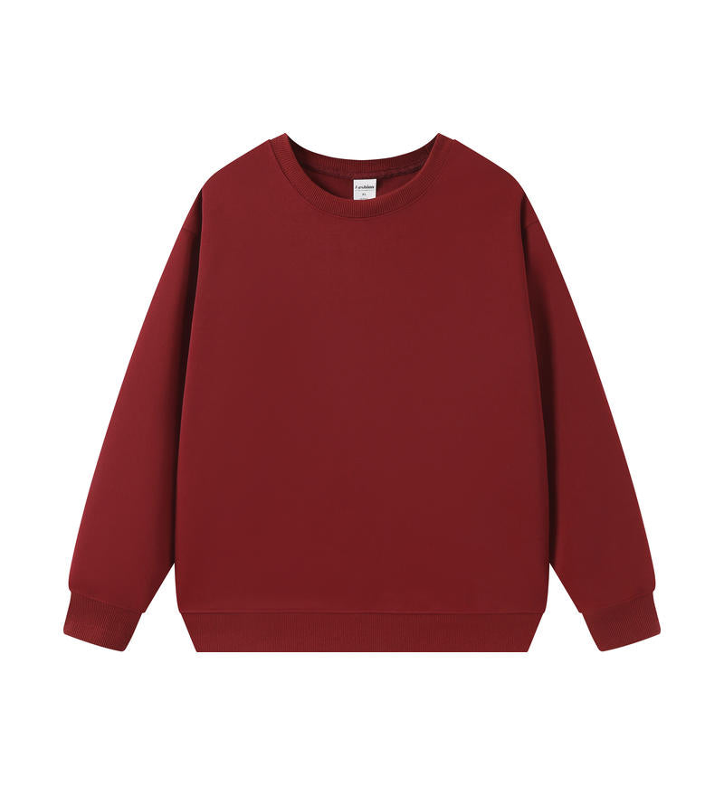 Adult Blank Crew Neck Sweatshirt 100 Polyester Loose Fit Wholesale