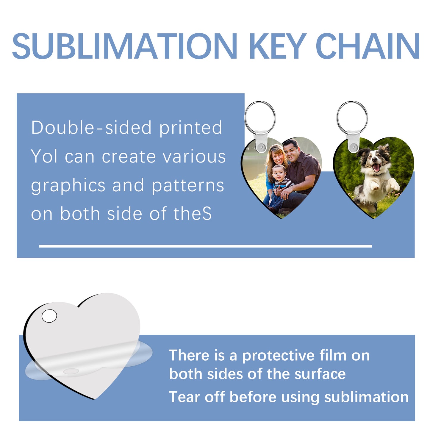 MDF Heart Sublimation Keychain Blanks Wholesale