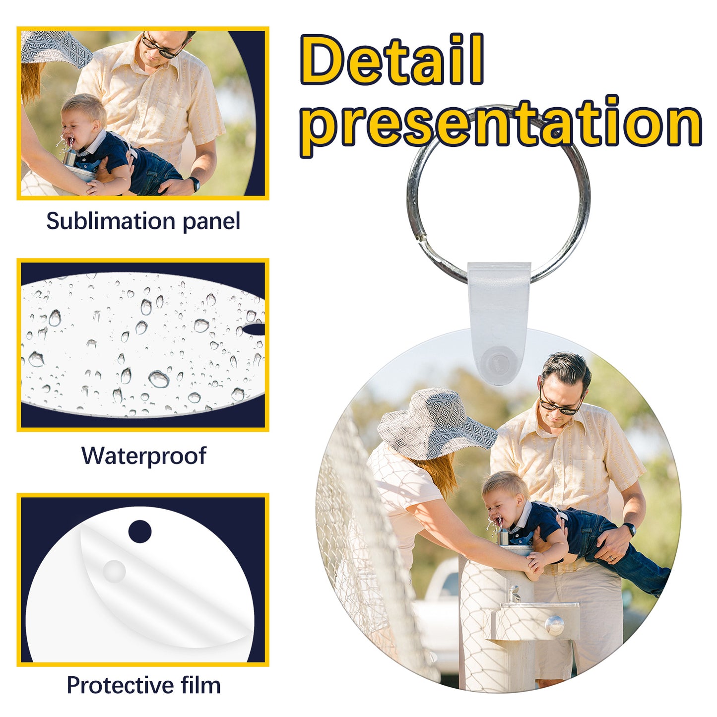 Round Aluminium Sublimation Keychain Blanks Wholesale