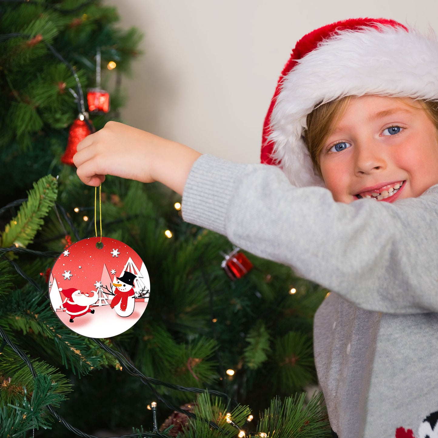 Wholesale Round Aluminium Sublimation Christmas Ornaments Blanks