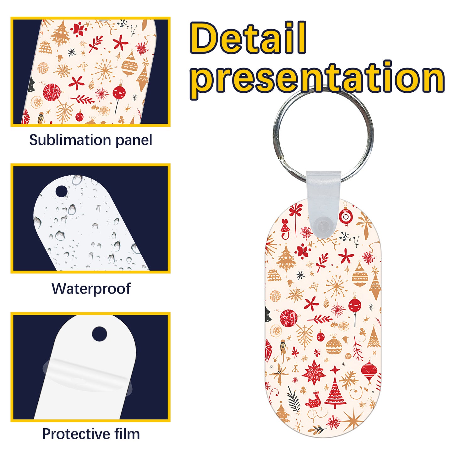 Rectangle Aluminium Sublimation Keychain Blanks Wholesale