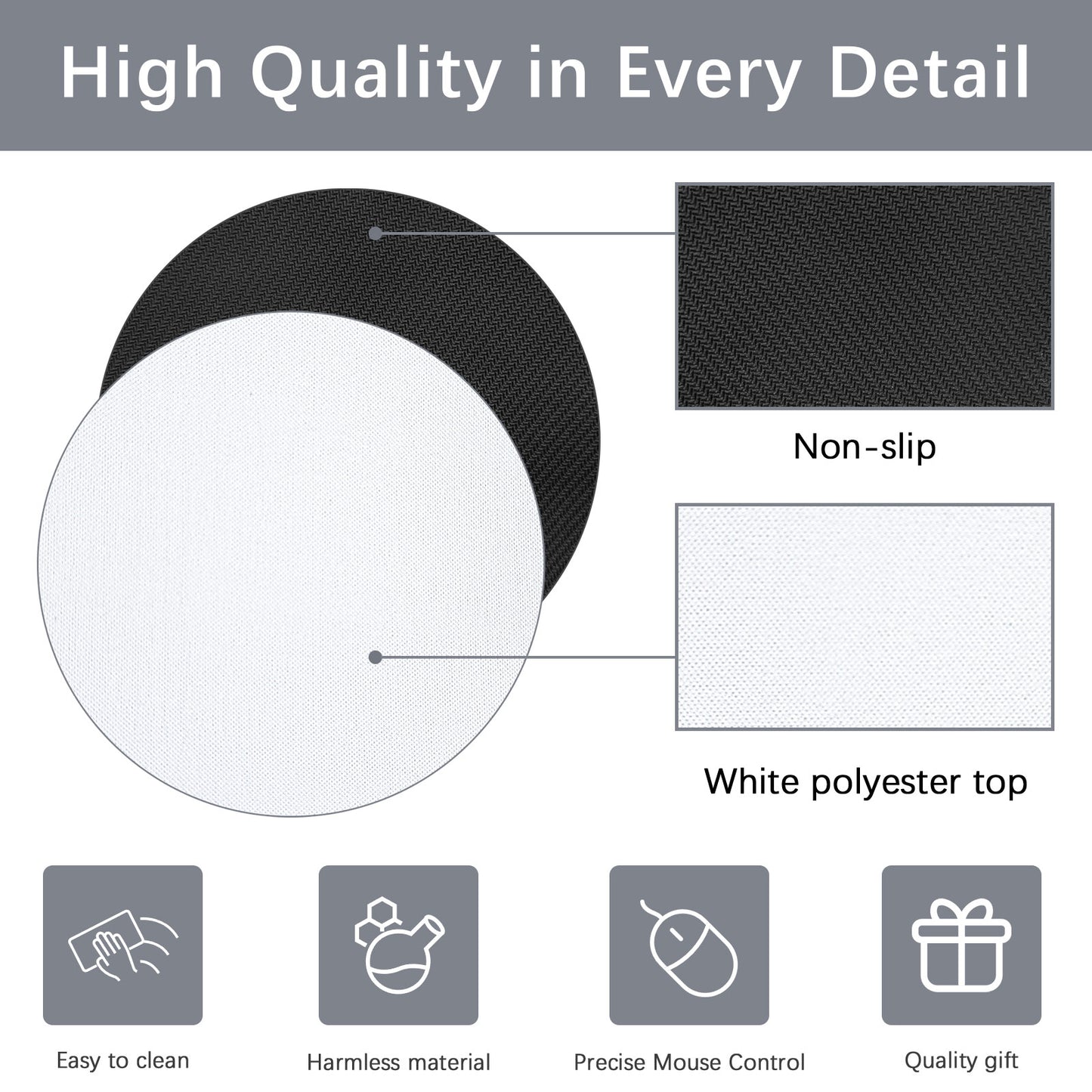 Round Sublimation Mouse pad Blanks Wholesale