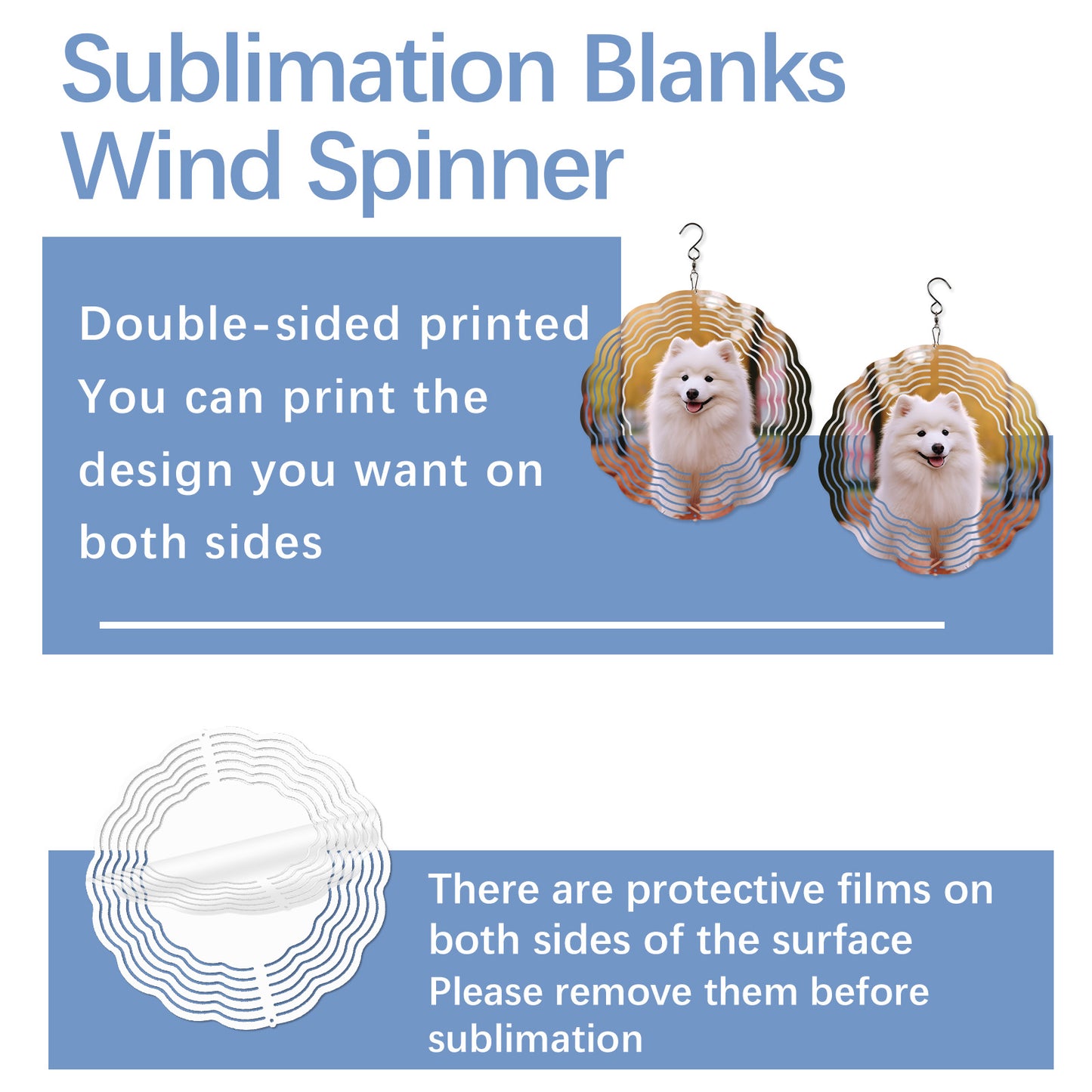 10 Inch Aluminum Sublimation Wind Spinner Blanks wholesale