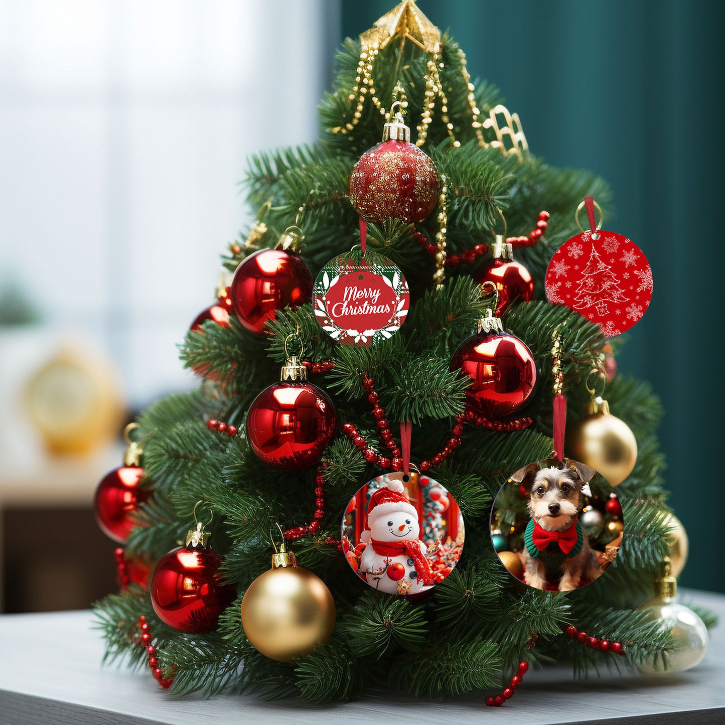 Wholesale Round MDF Sublimation Christmas Ornaments Blanks