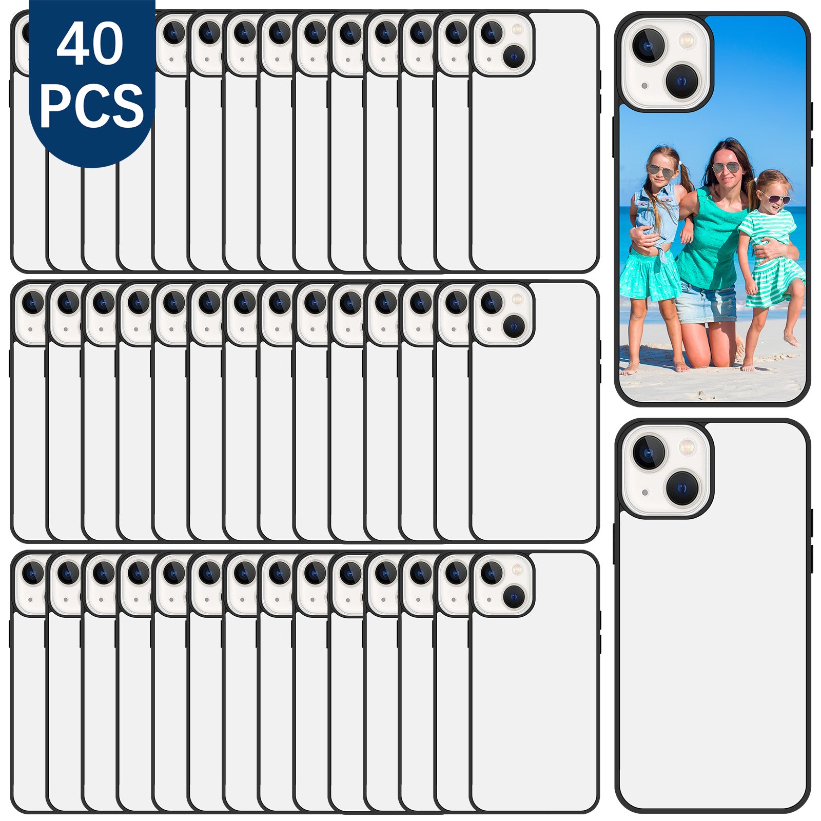 40 PCS Black Sublimation Blank Phone Case Wholesale 40 PCS Black Sublimation Blank Phone Case Wholesale
