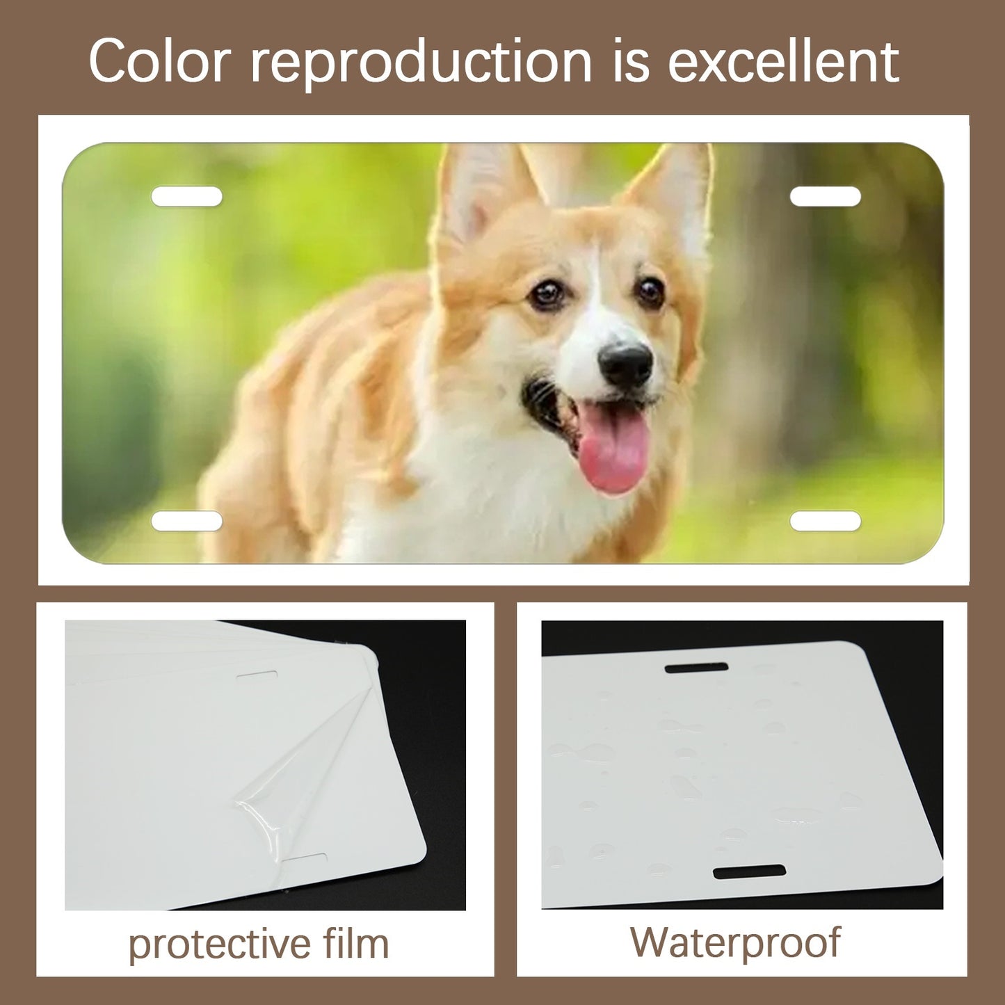 Sublimation License Plate Blanks wholesale,Metal Aluminum car Tag White