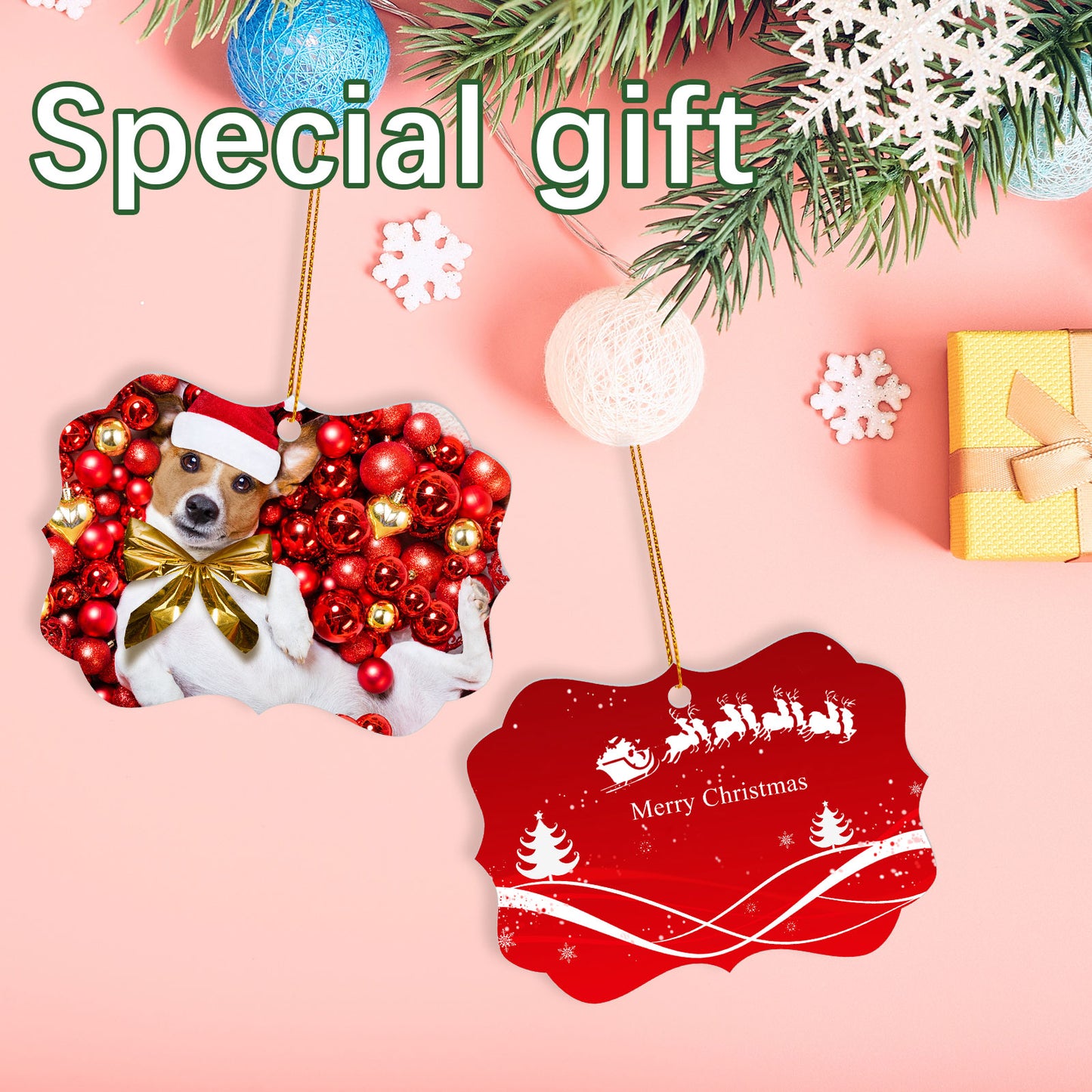 Flower Aluminium Sublimation Christmas Ornaments Blanks Wholesale