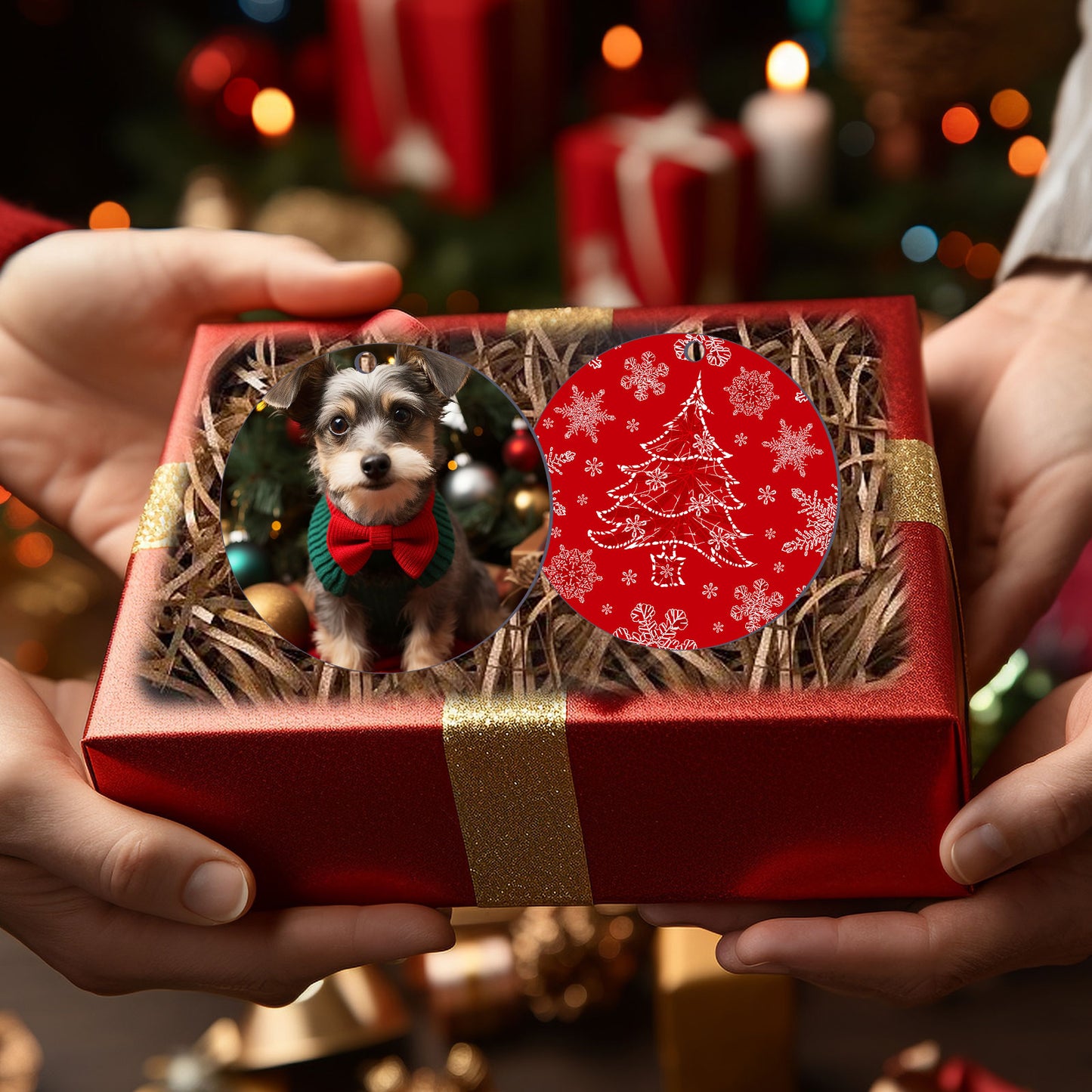 Wholesale Round MDF Sublimation Christmas Ornaments Blanks