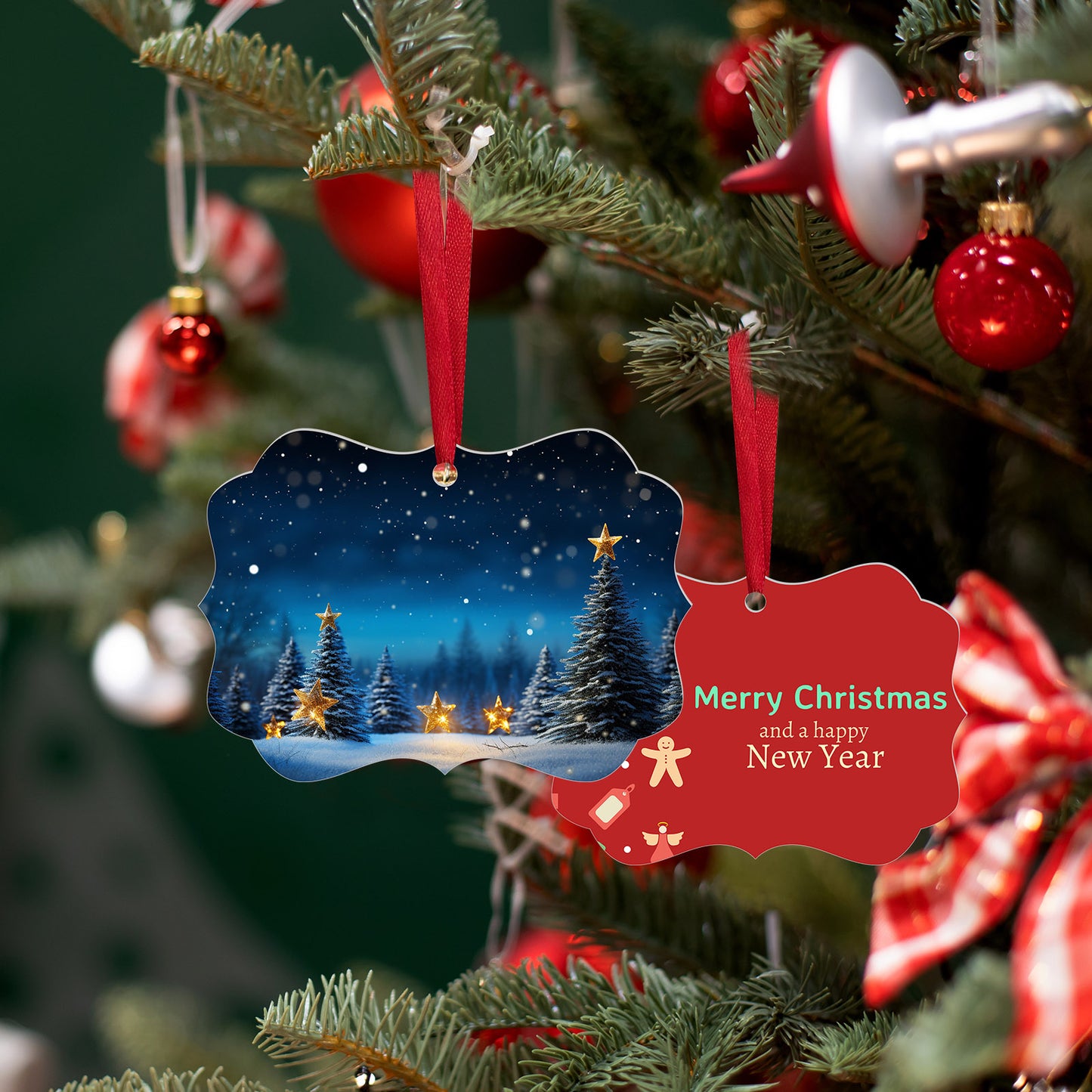 Flower Aluminium Sublimation Christmas Blanks Ornaments Wholesale