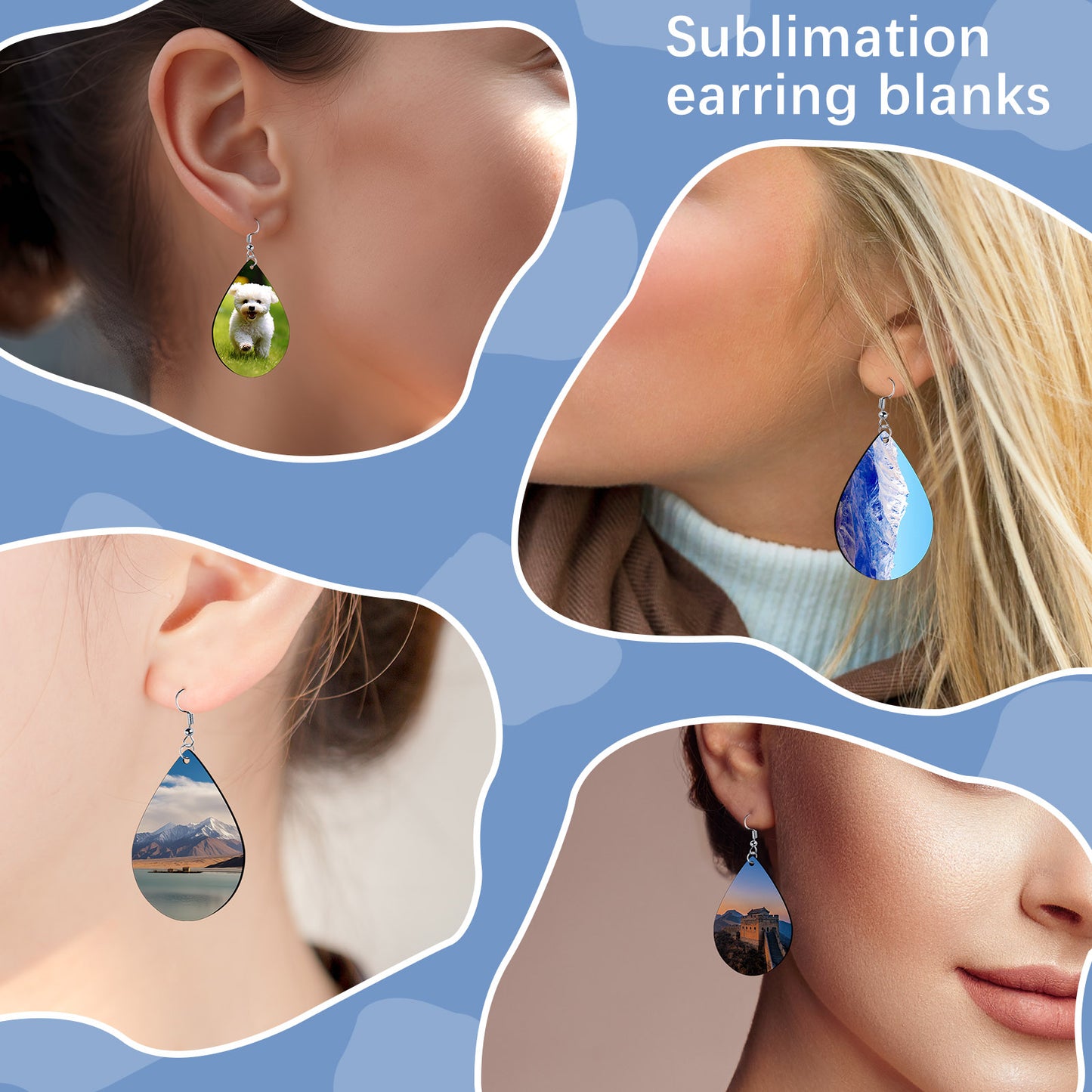 MDF Teardrop Sublimation Earring Blanks Wholesale