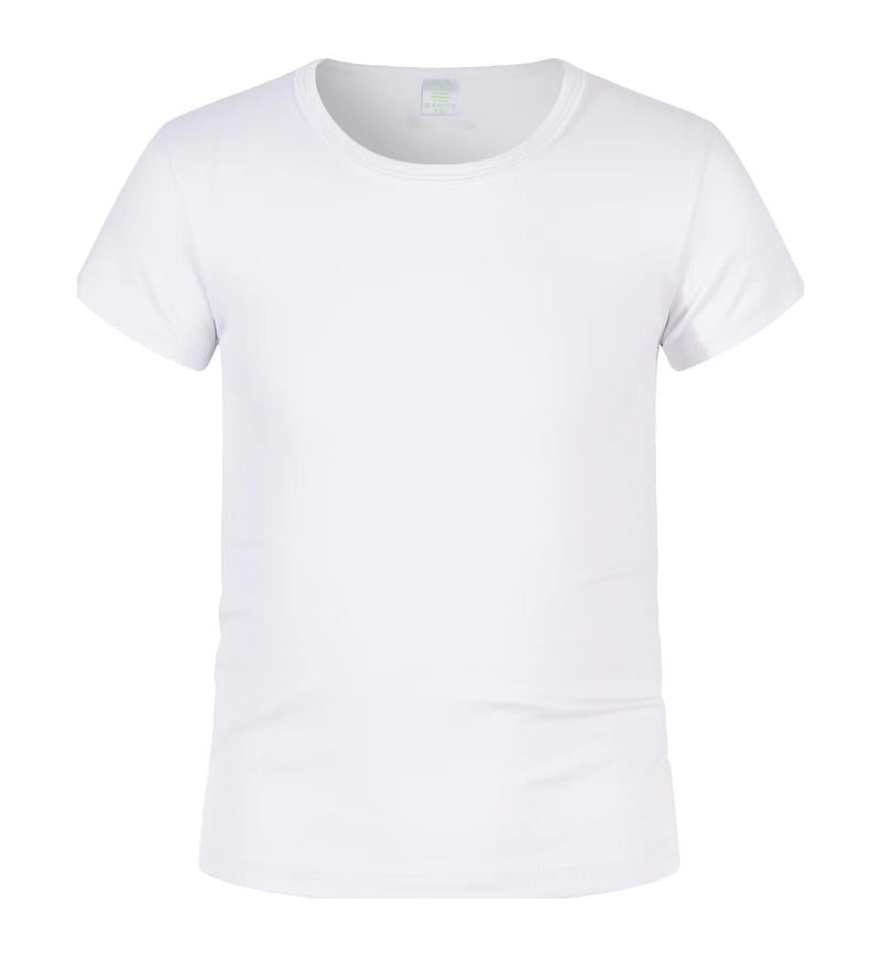 Wholesale Kids Blank Short Sleeve T-Shirt Polyester Spandex Blend