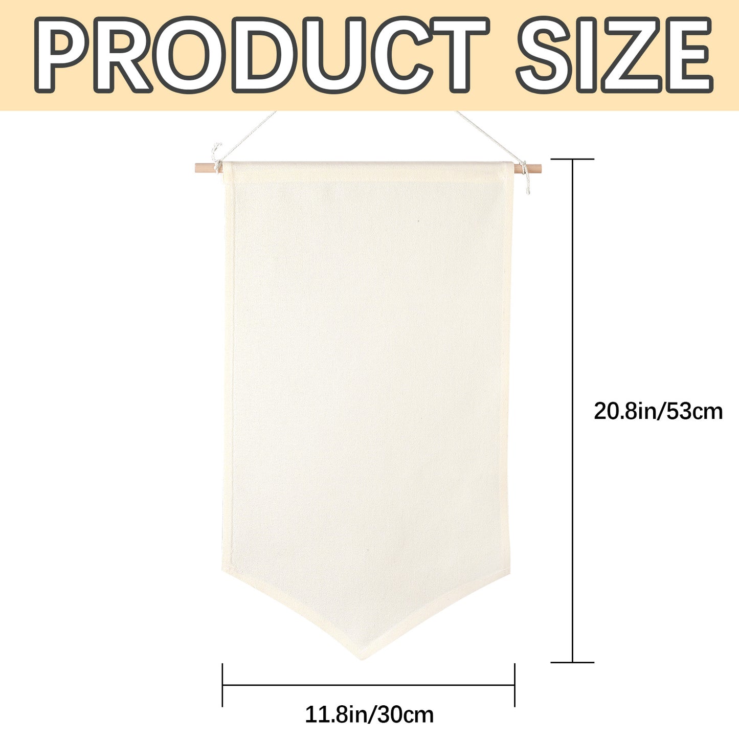 40 PCS Beige Canvas Banners for Sublimation – Pin & Jewelry Wall Display