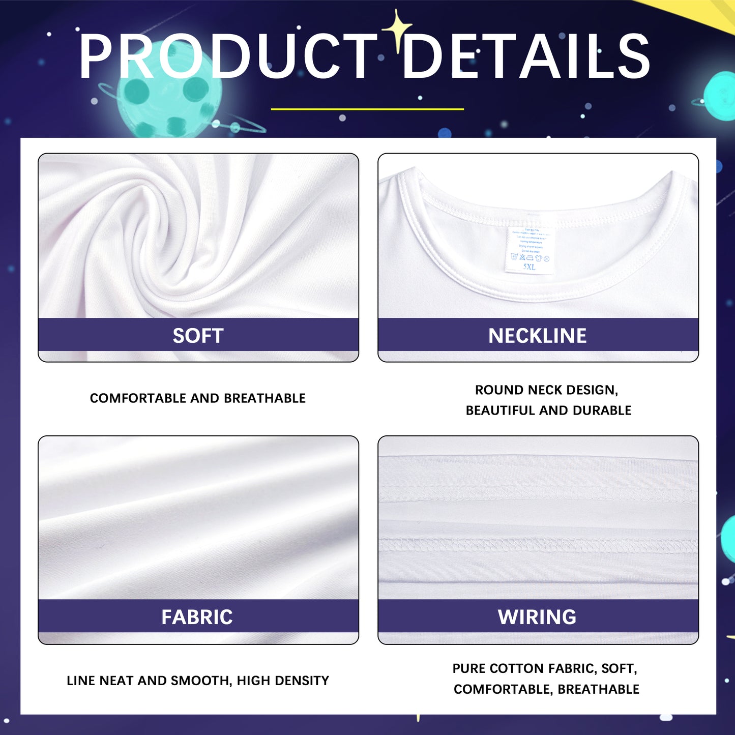 Kids White Polyester Sublimation T-Shirt Blanks – Short Sleeve DIY