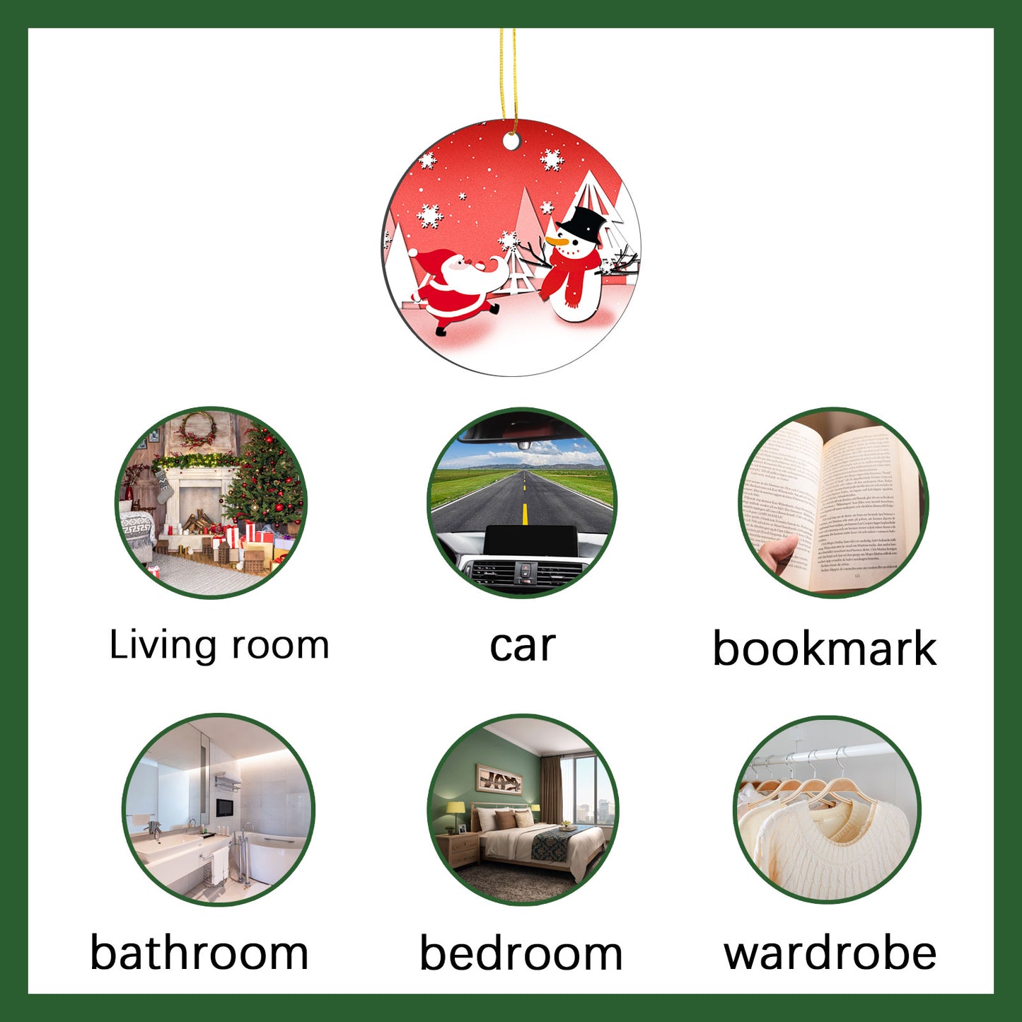 Wholesale Round Aluminium Sublimation Christmas Ornaments Blanks