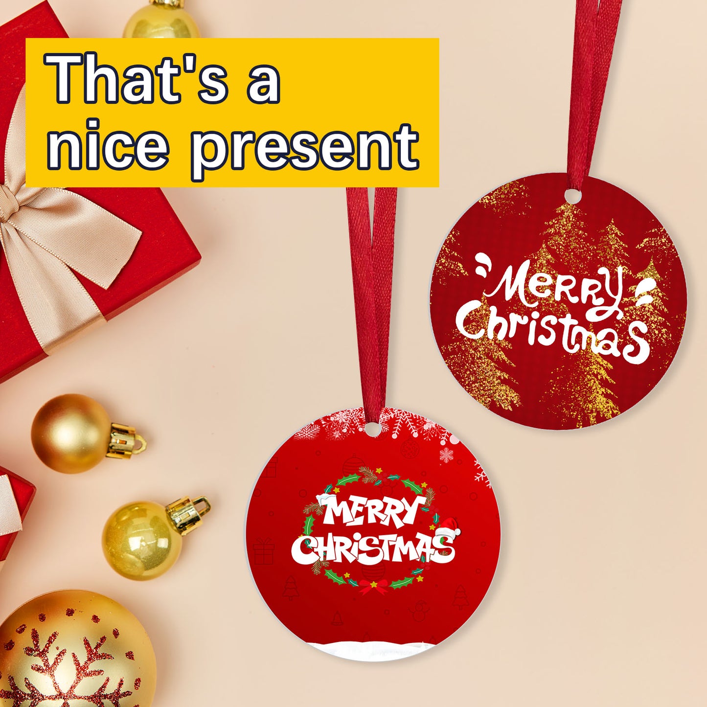Round Aluminium Sublimation Christmas Ornaments Blanks Wholesale