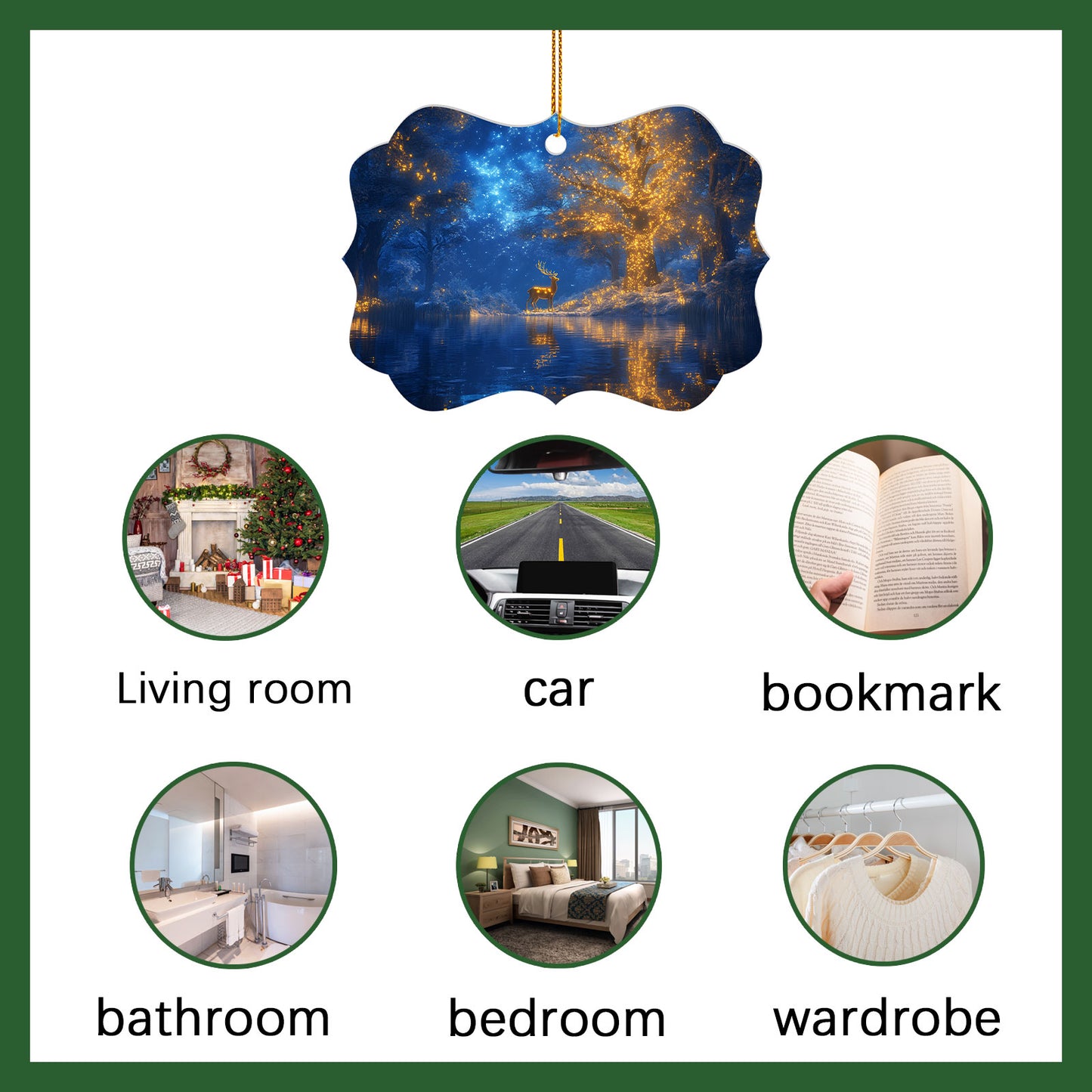 Flower Aluminium Sublimation Christmas Ornaments Blanks Wholesale