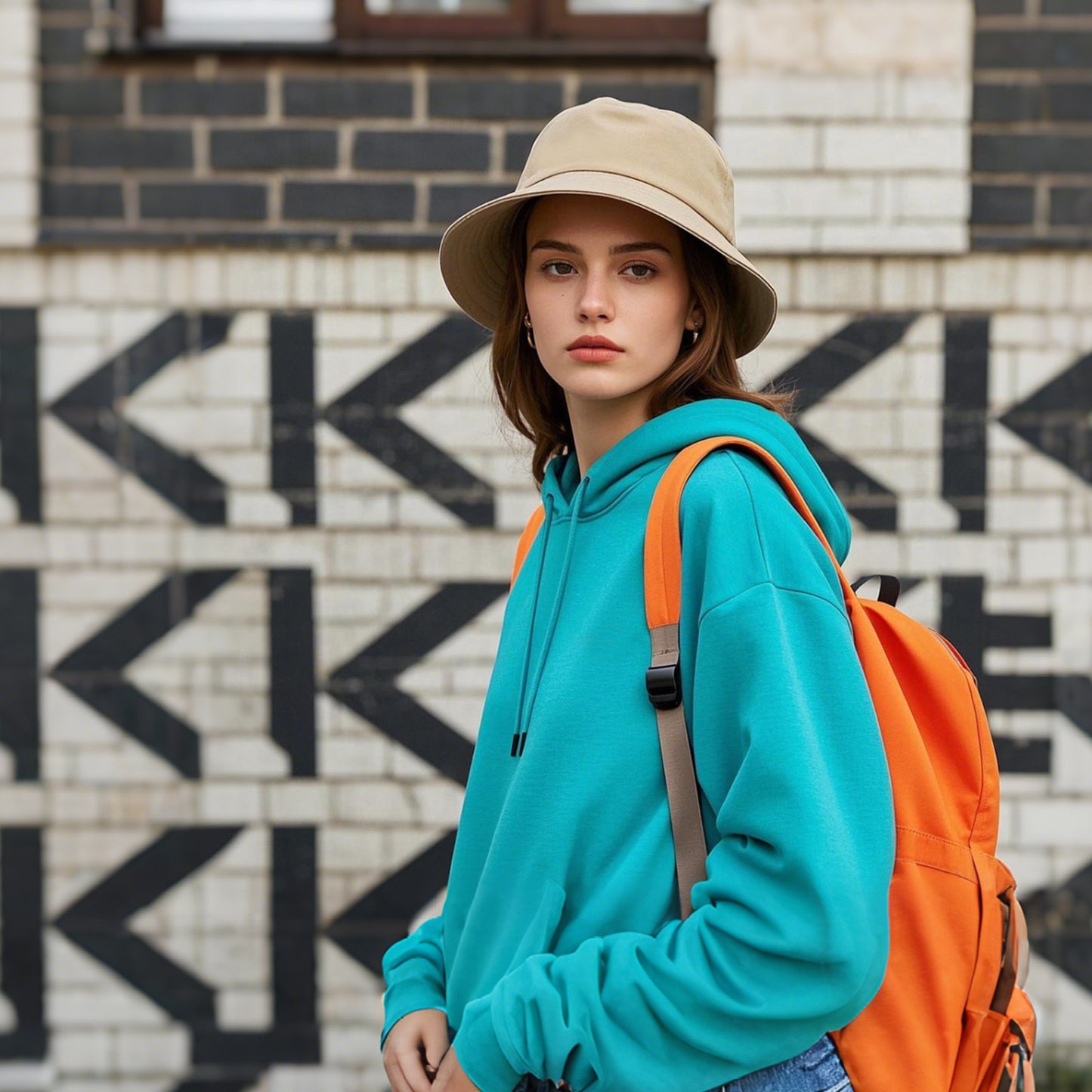 Khaki Sublimation Blank Bucket Hat, Bulk Double-Sided Tie-Dyed Sun Hat